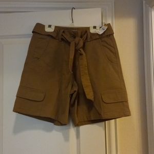 Talbots khaki cargo shorts size 2